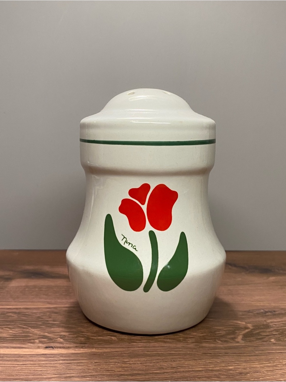 Vintage 1980s Treasure Craft by Nina Red Tulip Replacement Shaker